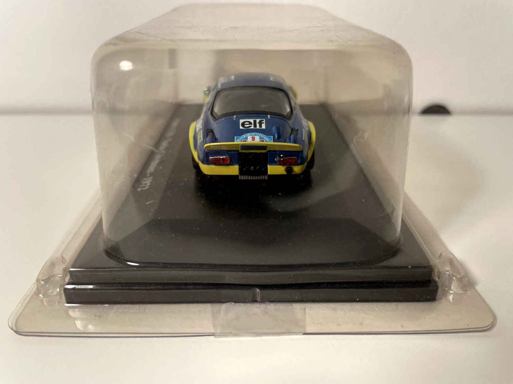 Renault Alpine A110 Turbo bleue et jaune numéro 9 - Rallye des Cévennes de 1972 (sous blister)