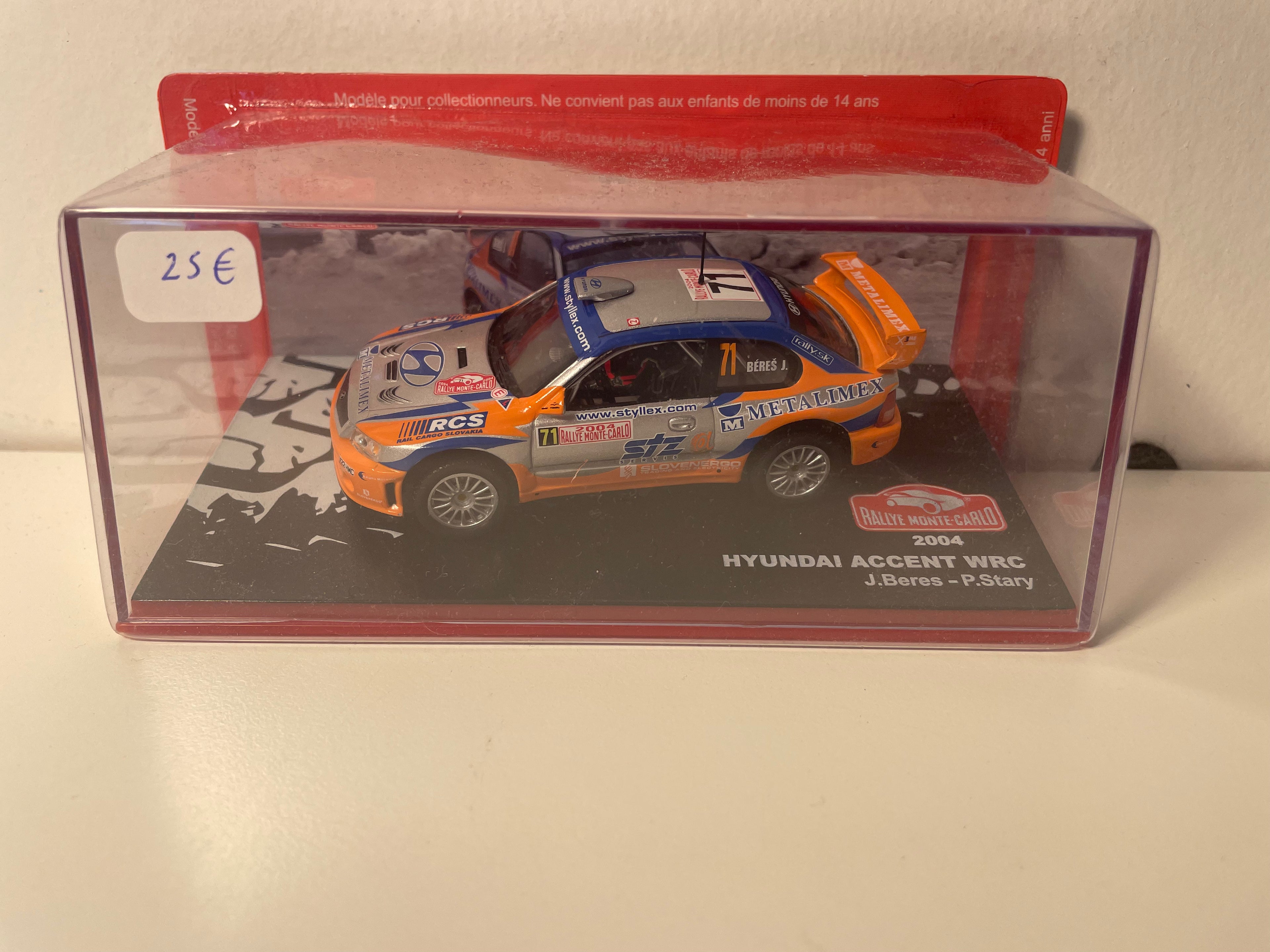 Hyundai Accent WRC grau, orange und blau Nummer 71 - Rallye Monte Carlo 2004