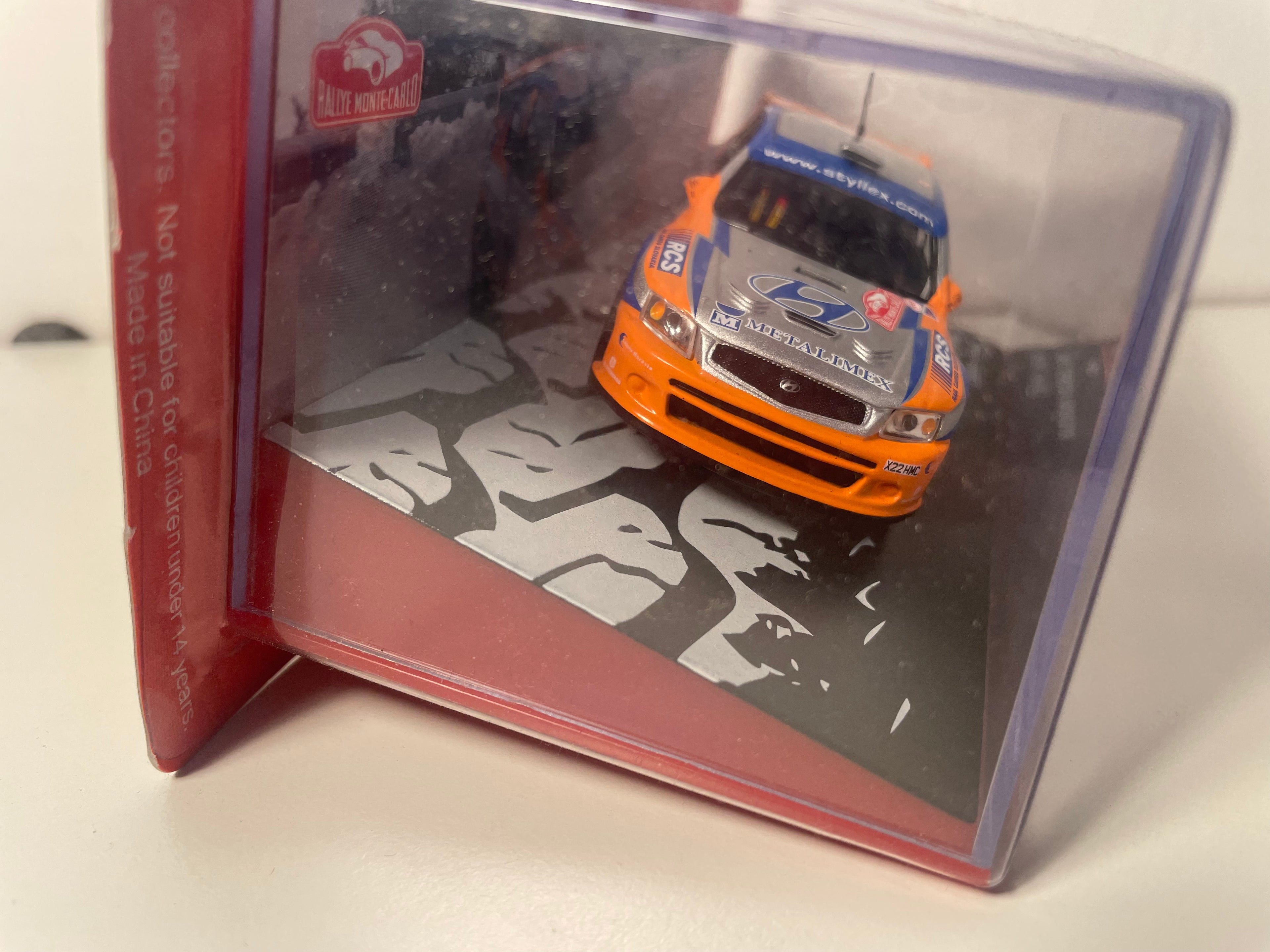 Hyundai Accent WRC grau, orange und blau Nummer 71 - Rallye Monte Carlo 2004