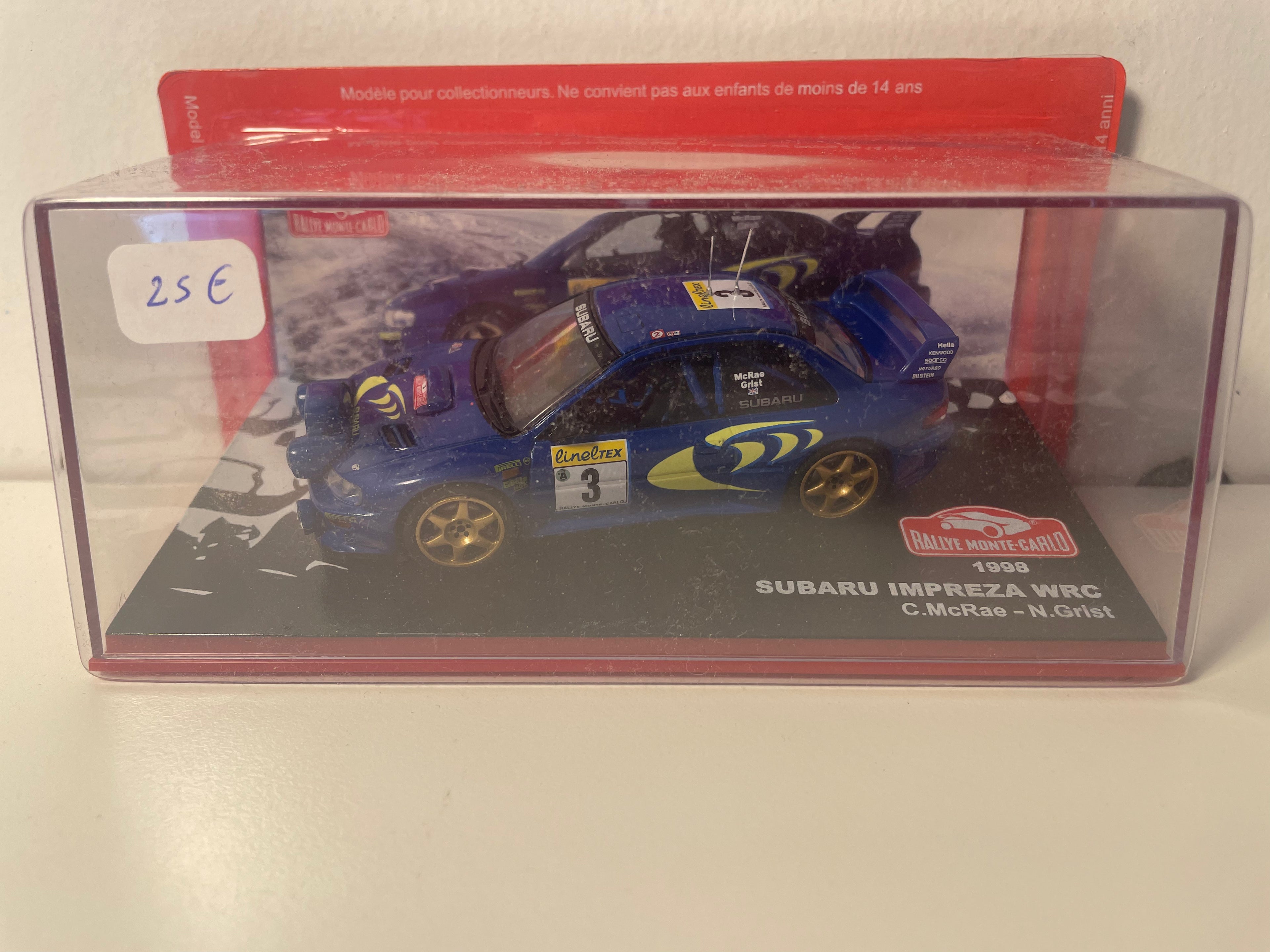 Subaru Impreza WRC niebieska numer 3 - Rajd Monte-Carlo 1998