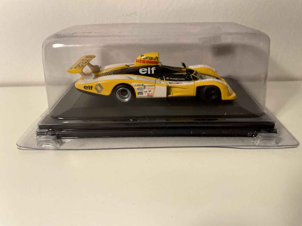 Renault Alpine A 443 Testgiel, wäiss a schwaarz vun 1978