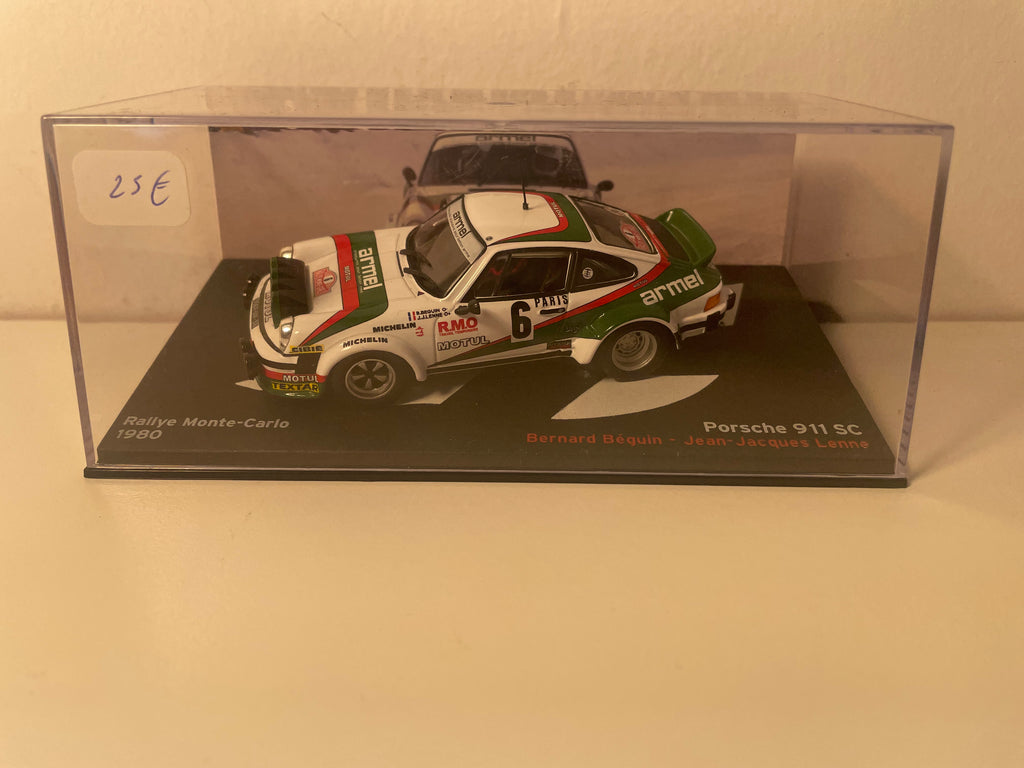 Porsche 911 SC Blanche, Green und Red Nummer 6 - Rallye de Monté -Carlo 1980