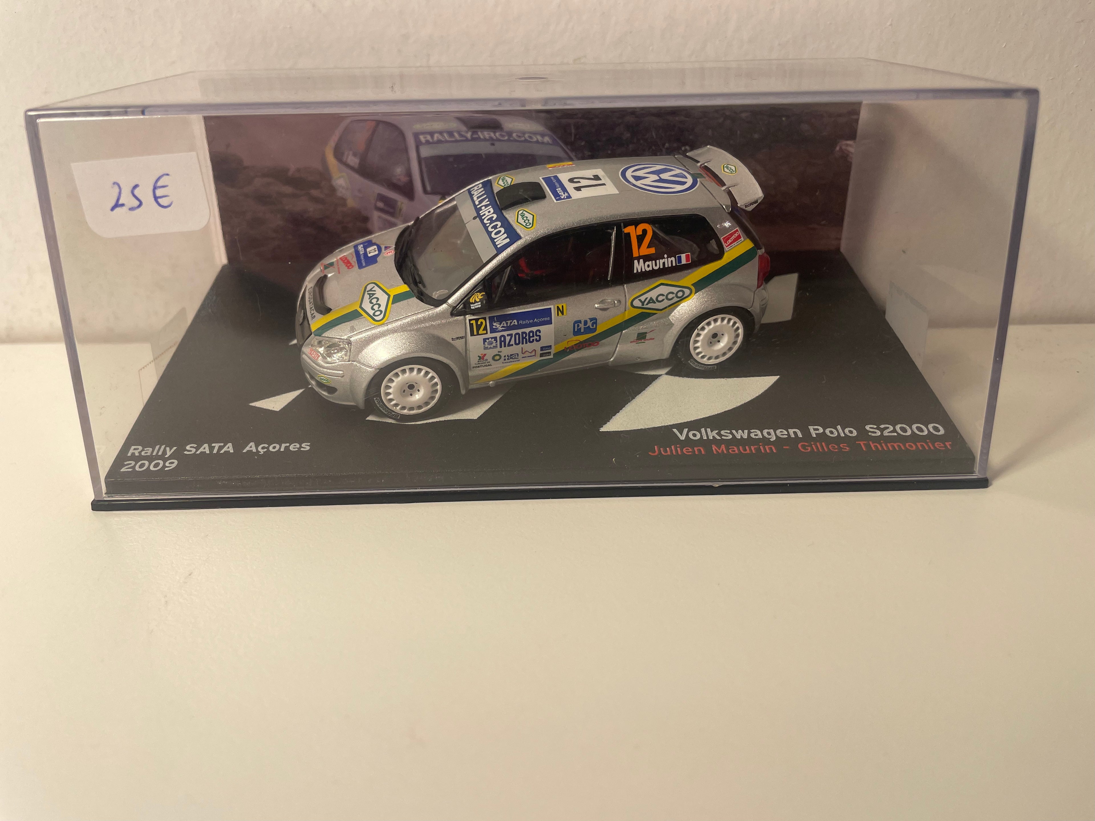 Volkswagen Polo S2000 gris número 12 - rallye SATA de las Azores (Portugal) de 2009
