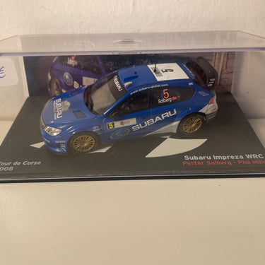 Subaru Impréza WRC bleue numéro 5 - tour de Corse de 2008