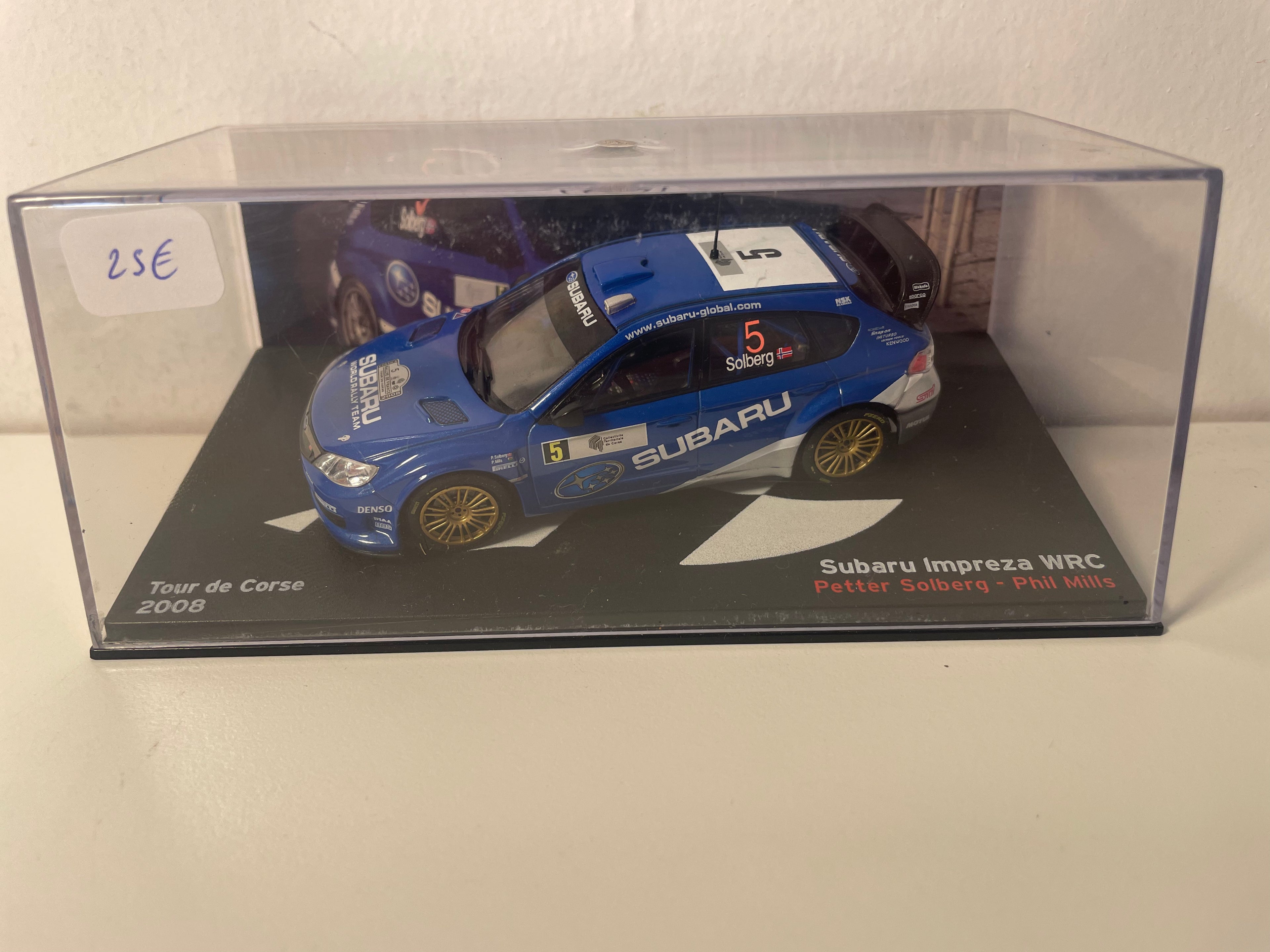 Subaru Impréza WRC bleue numéro 5 - tour de Corse de 2008
