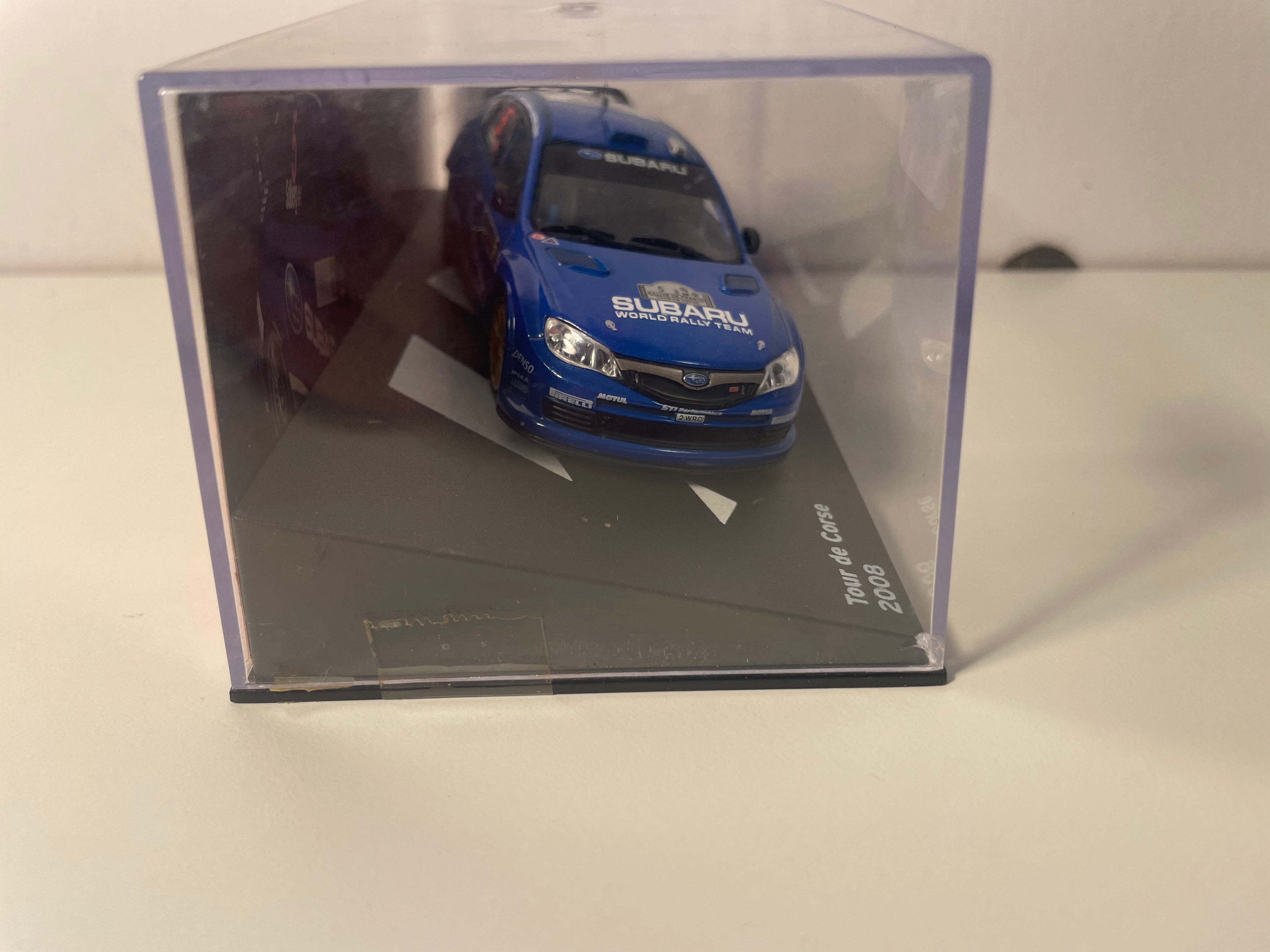 Subaru Impréza WRC bleue numéro 5 - tour de Corse de 2008