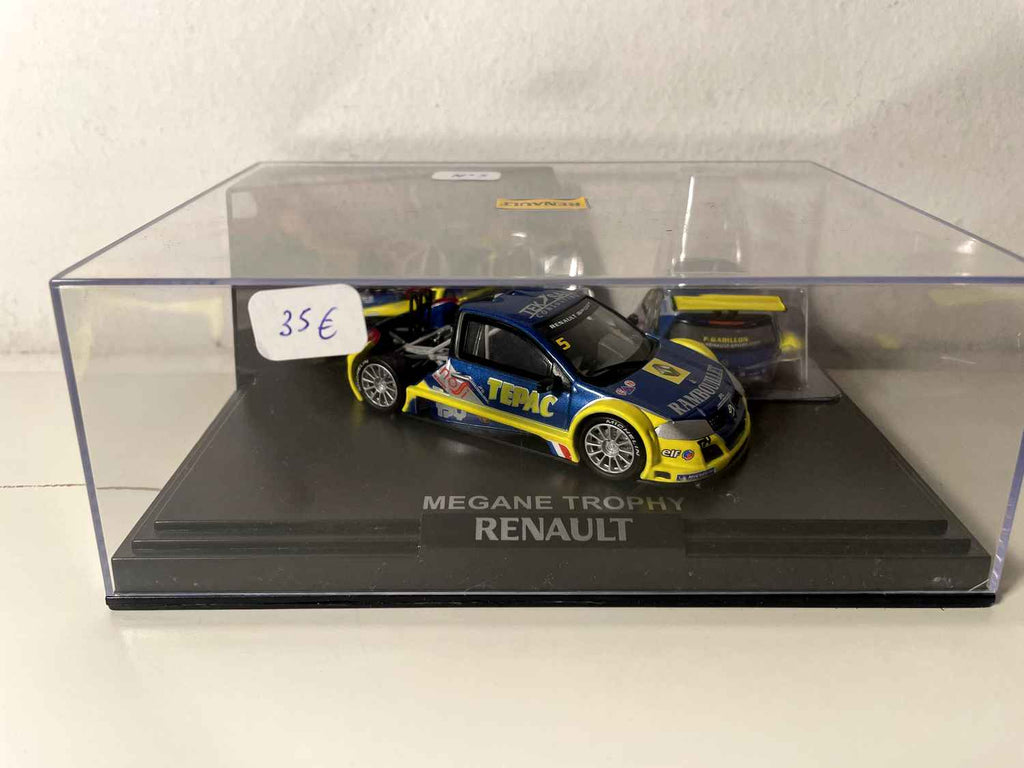 Mégane Trophy bleue foncée et jaune (coffret boite rectangle) - Boite N°5 - NOREV