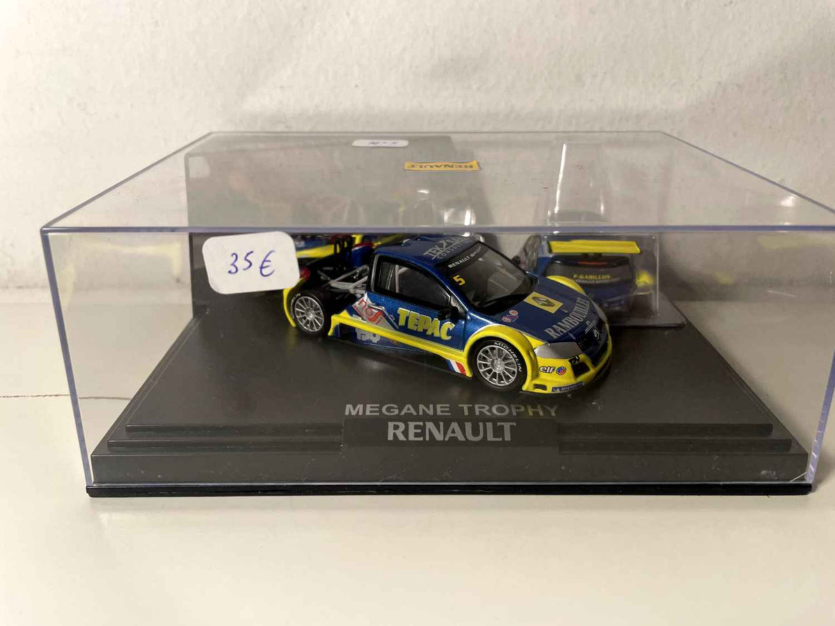 Mégane Trophy bleue foncée et jaune (coffret boite rectangle) - Boite N°5 - NOREV