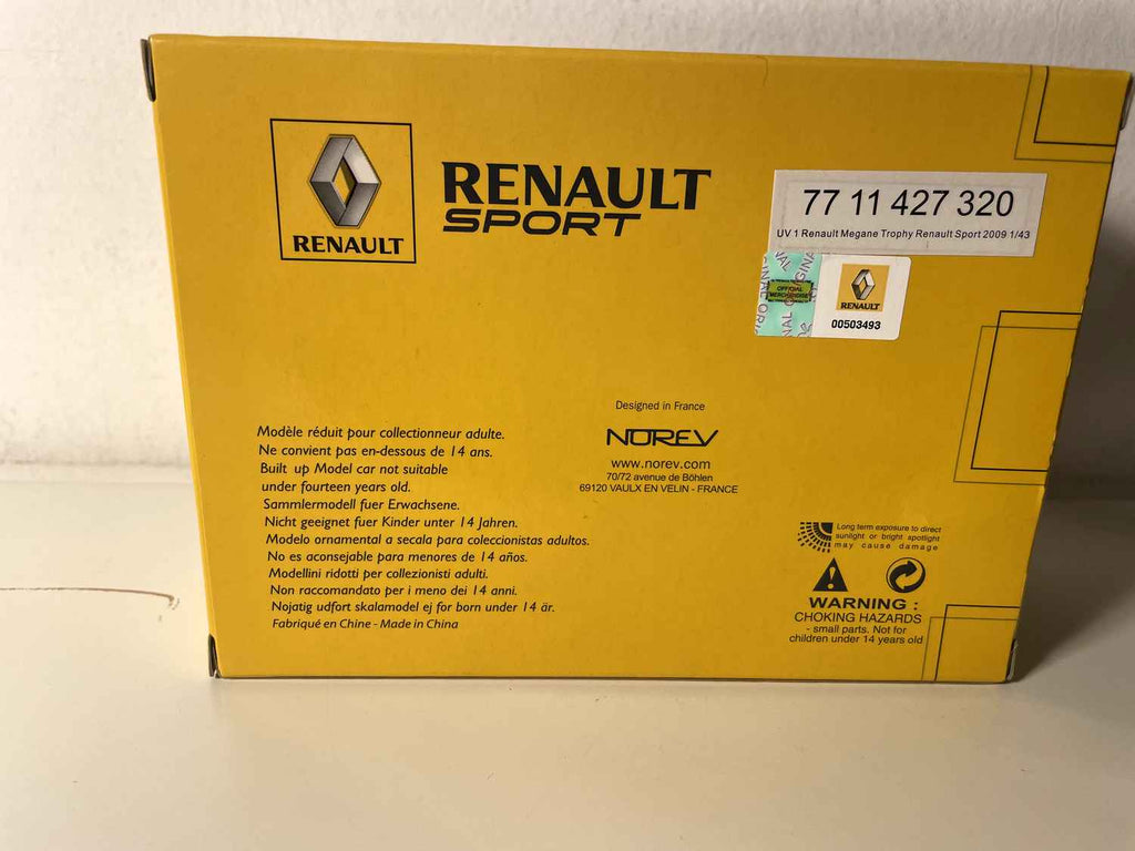 Renault Sport Mégane Trophy gialla (cofanetto rettangolare) - NOREV