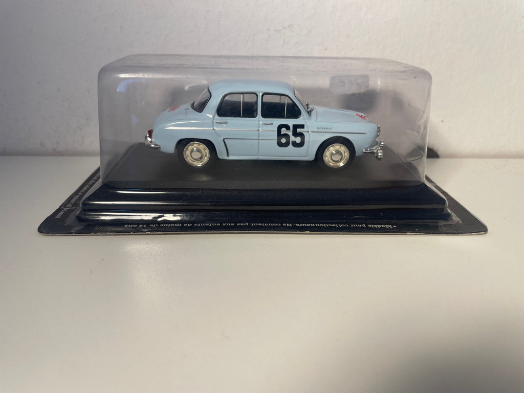 Renault dauphine bleue pâle numéro 65 - Rallye de Monté-Carlo de 1958 (blister)