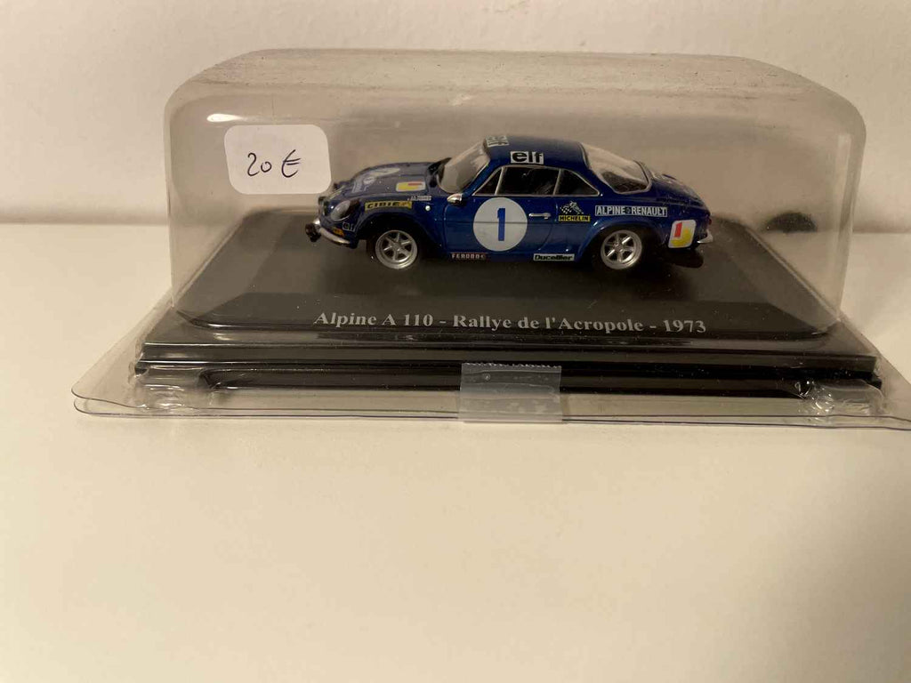 Renault Alpine A110 bleue numéro 1 - rallye de l'Acropole de 1973 (sous blister)