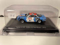 Renault alpine A110 bleue, blanche et rouge numéro 8 - rallye de San-Rémo de 1973 (sous blister)