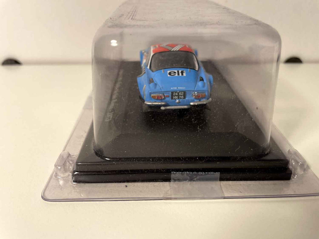 Renault alpine A110 bleue, blanche et rouge numéro 8 - rallye de San-Rémo de 1973 (sous blister)