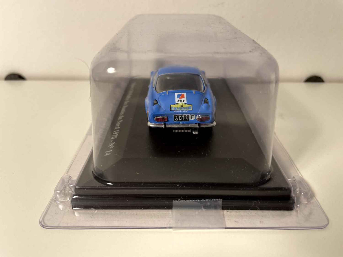 Renault Alpine A110 blu numero 14 - rallye delle strade del Nord del 1970 (sotto blister)