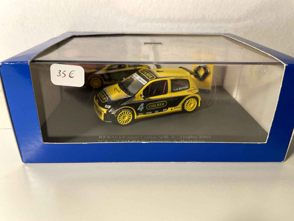 Renault Sport Clio V6 II - Trophy 2003 żółto-czarna numer 4 "COLBER" (pudełko prostokątne) - Universal Hobbies