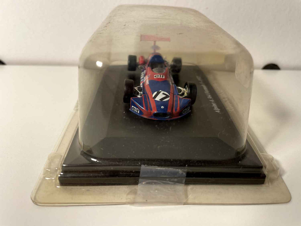 Renault Alpine A364 Formule 3 bleue et rouge foncée numéro 17 de 1972 (sous blister)
