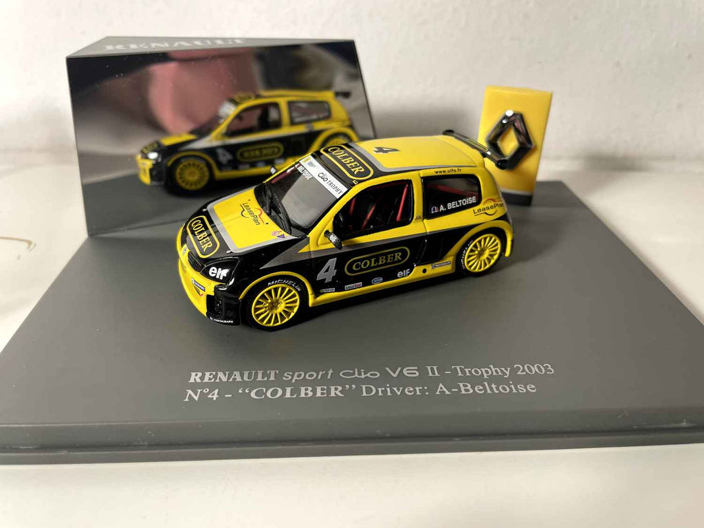 Renault Sport Clio V6 II - Trophy 2003 żółto-czarna numer 4 "COLBER" (pudełko prostokątne) - Universal Hobbies