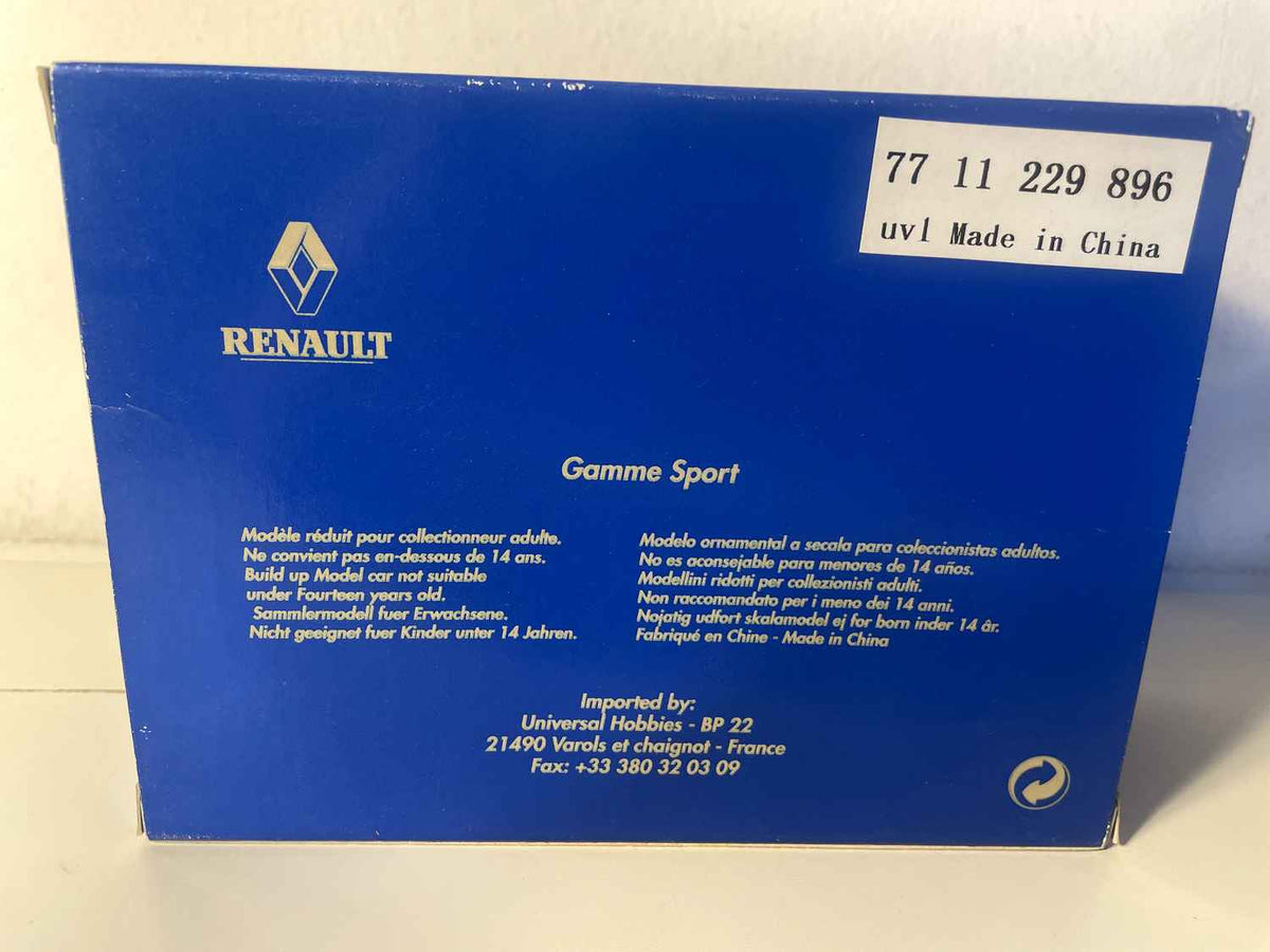 Renault Clio Super 1600 blau und gelb Nummer 9 - Rallye Lyon - Charnonnières 2004 (Rechteckbox) - Universal Hobbies