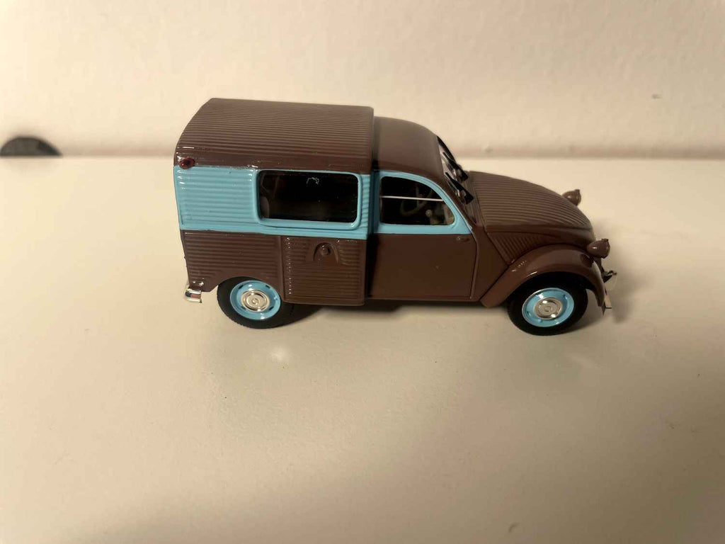 Citroën 2 CV AZUL fourgonnette bicolore (bleu et marron) - Norev (sous blister)