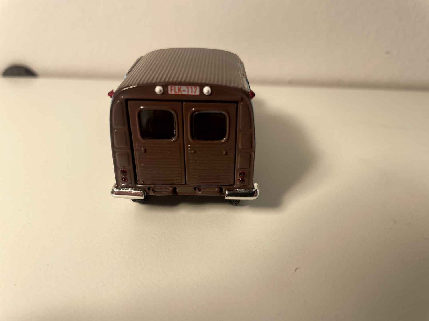 Citroën 2 CV AZUL furgonetka dwukolorowa (niebieska i brązowa) - Norev