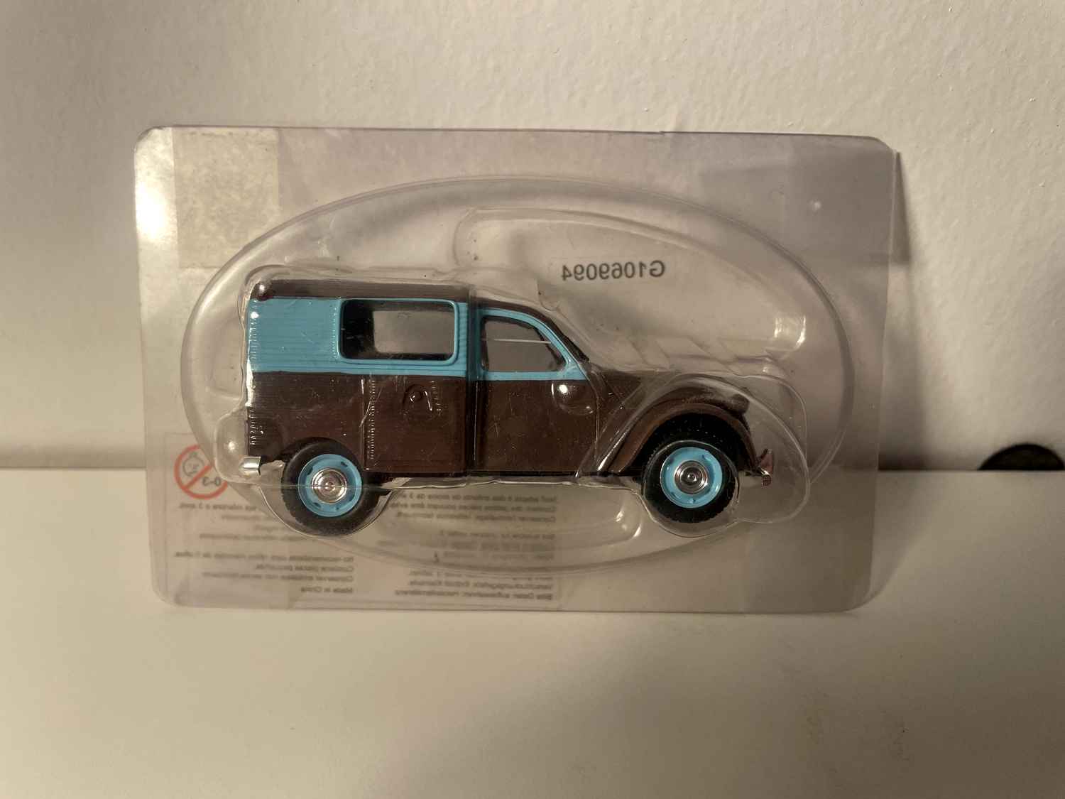 Citroën 2 CV AZUL furgonetka dwukolorowa (niebieska i brązowa) - Norev