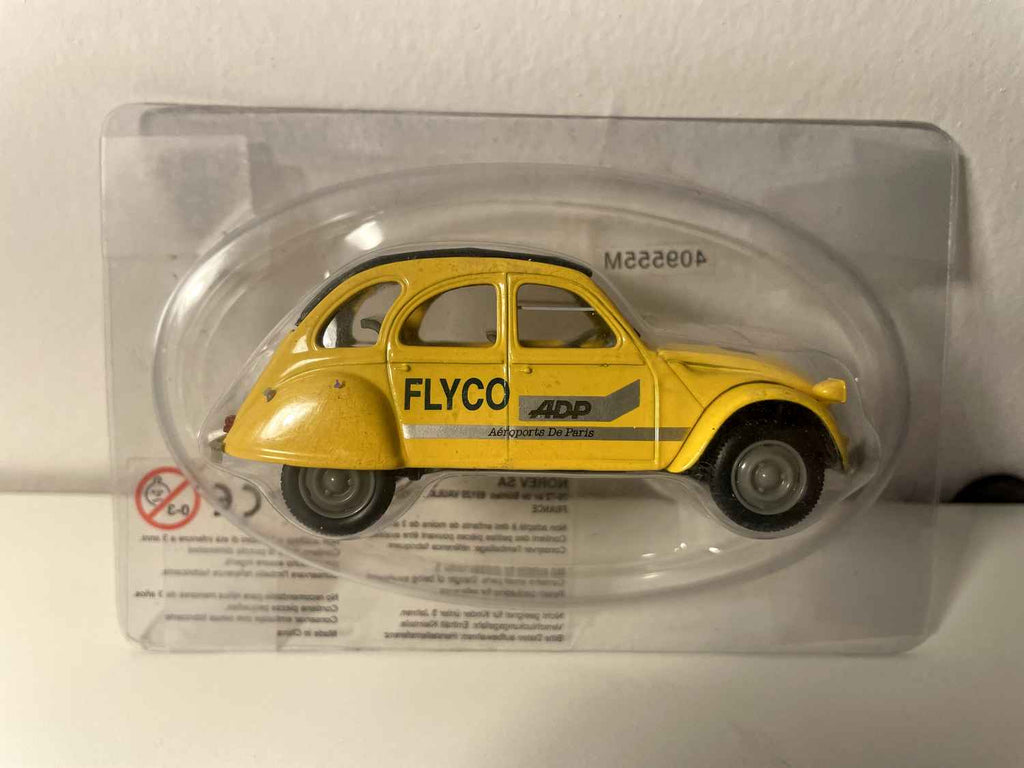 Citroën 2 CV 6 yellow and black roof FLYCO ADP - Paris Airports - Norev