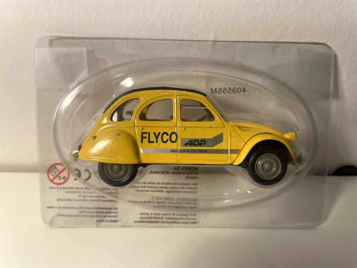 Citroën 2 CV 6 yellow and black roof FLYCO ADP - Paris Airports - Norev