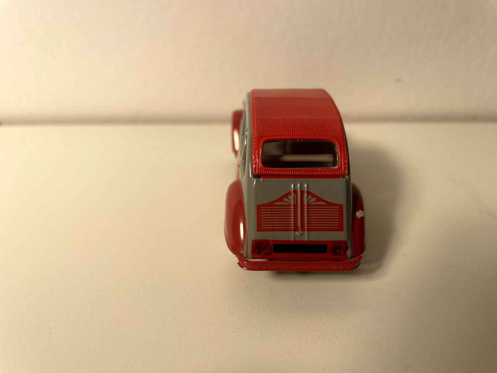 Citroën 2 CV 6 rojo y gris SALOON - Norev