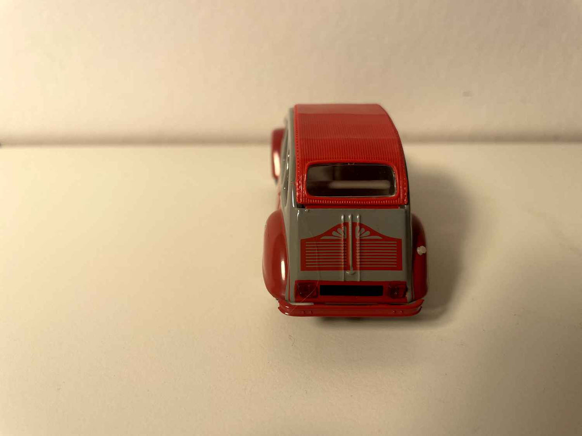 Citroën 2 CV 6 rojo y gris SALOON - Norev