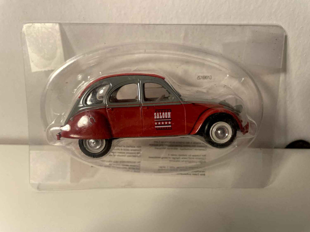 Citroën 2 CV 6 rojo y gris SALOON - Norev