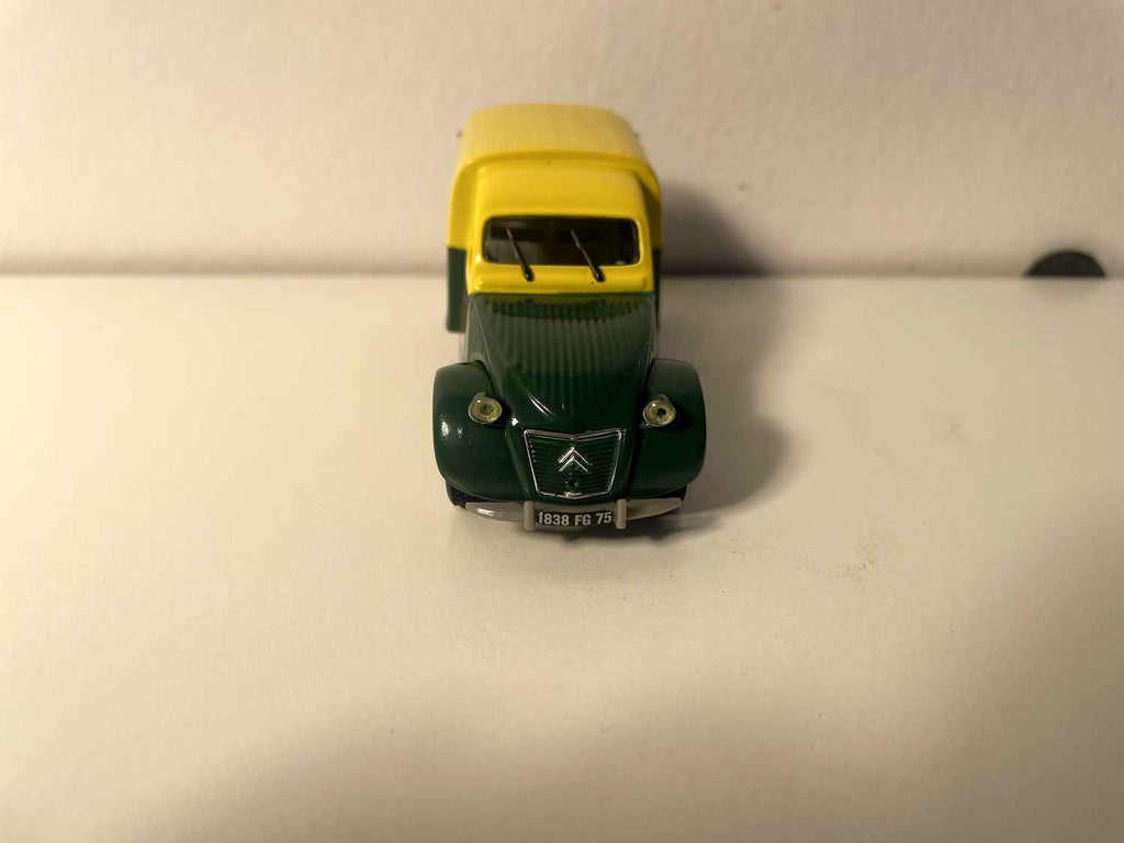 Citroën 2 CV AZU fourgonnette verte et jaune avec publicité Potages KNORR - Norev (sous blister)