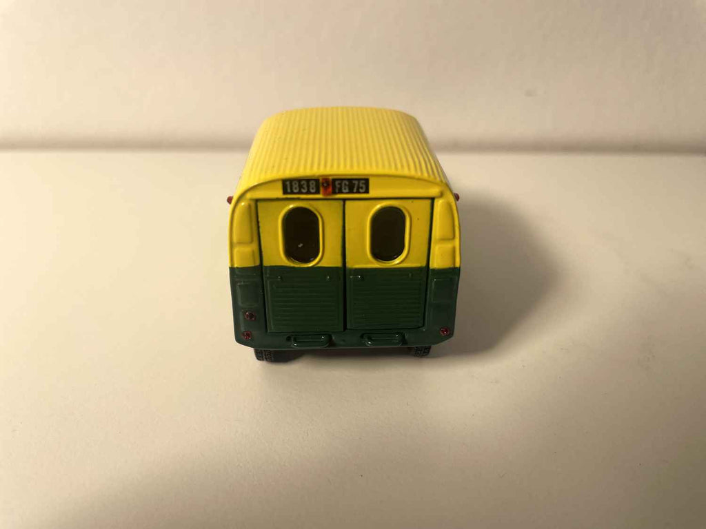 Citroën 2 CV AZU fourgonnette verte et jaune avec publicité Potages KNORR - Norev (sous blister)
