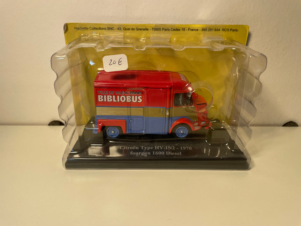 Citroën type HY-IN2 riyge, bleu et marron de 1970 - fourgon 1600 diésel - BIBLIOBUS