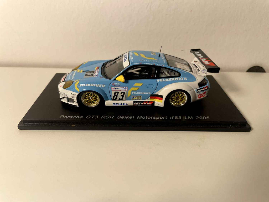 Porsche GT3 RSR Seikel Motorsport Blauw en Wit Nummer 83 - 2005 24 Uur van Le Mans - SPARK
