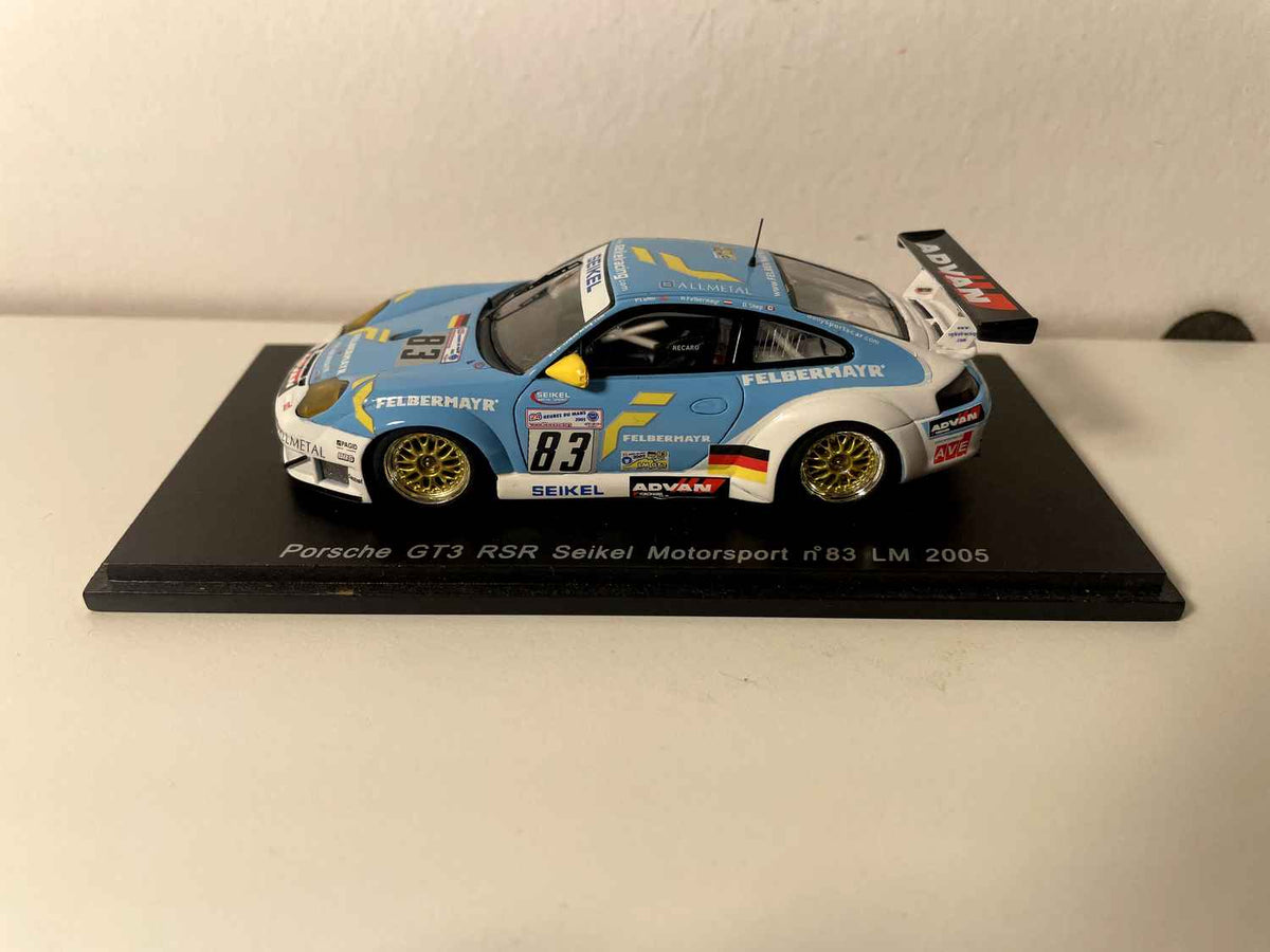 Porsche GT3 RSR Seikel Motorsport Blauw en Wit Nummer 83 - 2005 24 Uur van Le Mans - SPARK