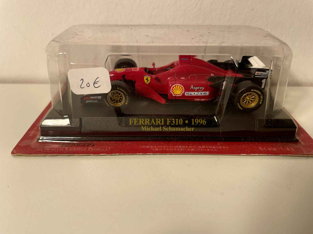 Ferrari F310 rouge numéro 1 de 1996 - formule 1 - Michael Schumacher