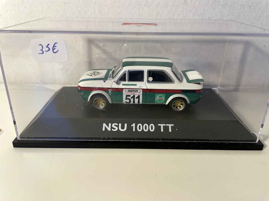 NSU 1000 TT rajdowa biała i zielona z numerem 511 - SCHUCO
