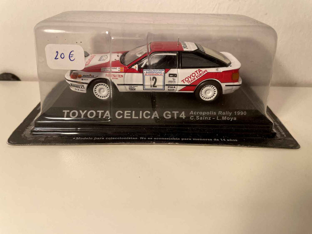 Toyota Célica GT4 blanche et rouge numéro 2 - rallye de l'Acropole de 1990 (blister)