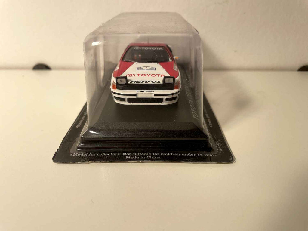 Toyota Célica GT4 blanche et rouge numéro 2 - rallye de l'Acropole de 1990 (blister)