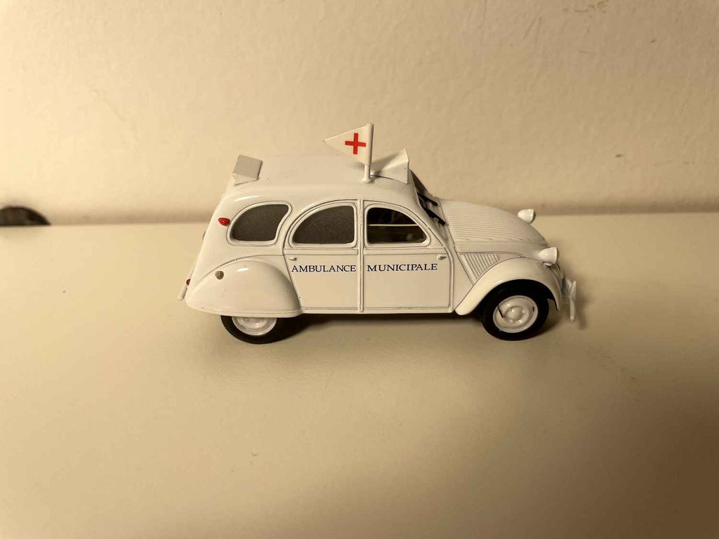 Citroën 2 CV A Weiß - Kommunale Ambulanz - Norev