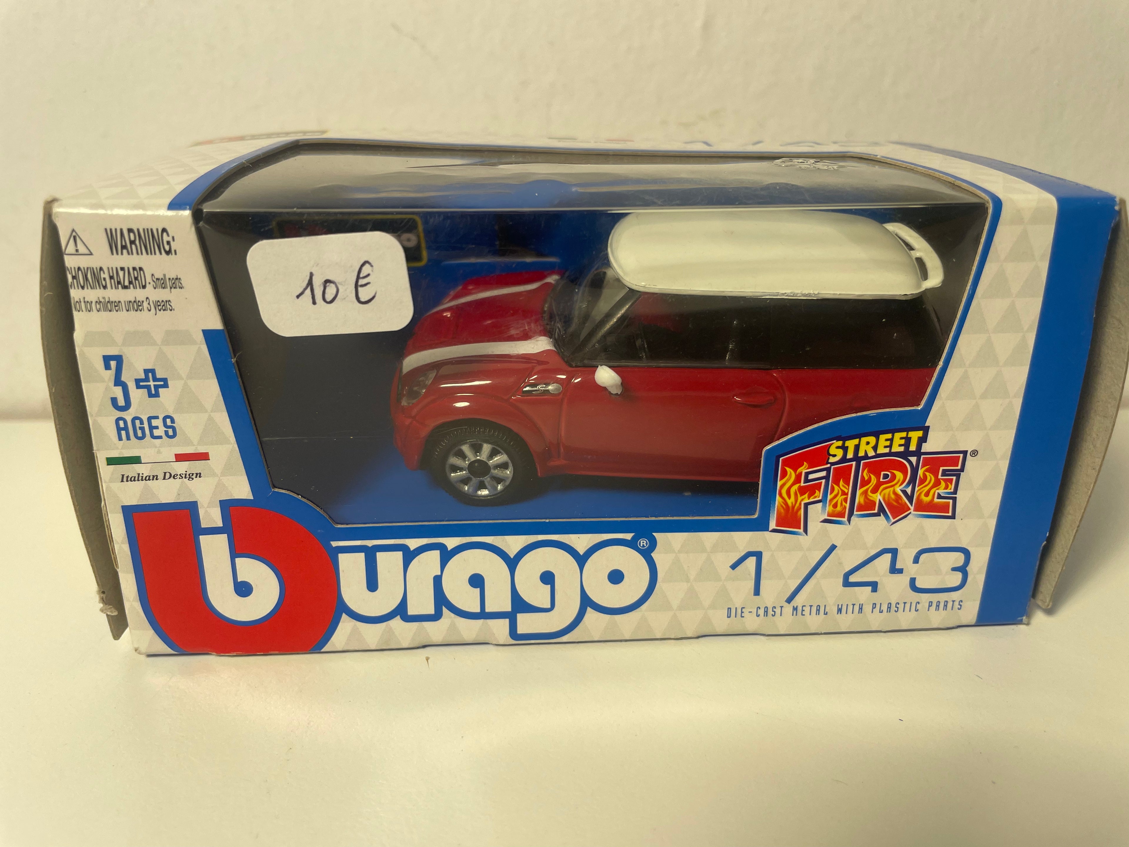 Mini Cooper S Red with Off-White Roof - BURAGO