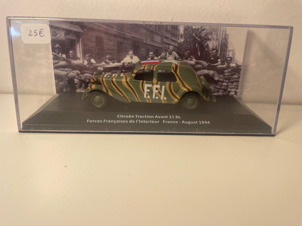 Citroën Traction Avant 11 BL Castanho e Verde - FFI Forças Francesas do Interior de 1944
