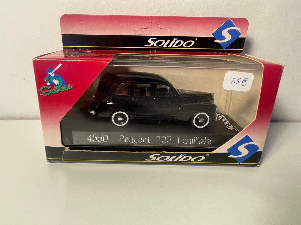 Peugeot 203 Familljenauto a schwaarz (Solido Referenz 4550)