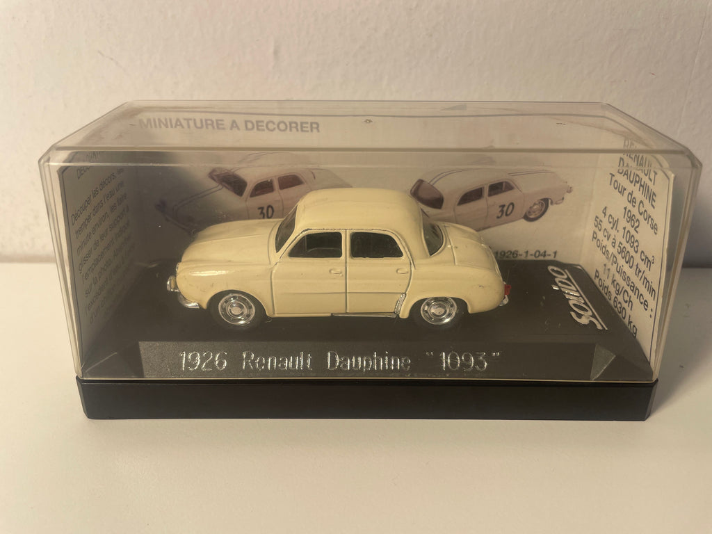 Renault Dauphine "1093" beige clair - Tour de Corse de 1962 (boite en carton violette)