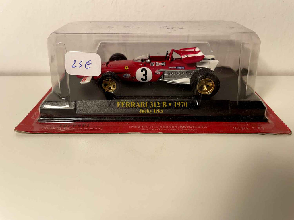 Ferrari 312 B rouge numéro 3 de 1970 - Formule 1 - Jacky Ickx (blister)