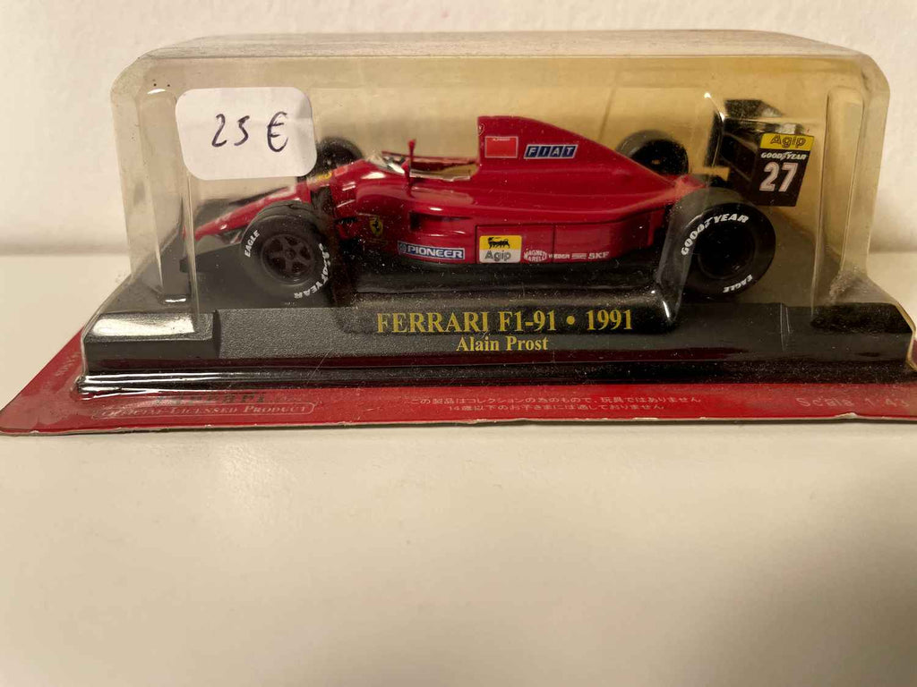Ferrari F1-91 czerwony numer 27 z 1991 roku - Formuła 1 - Alain Prost