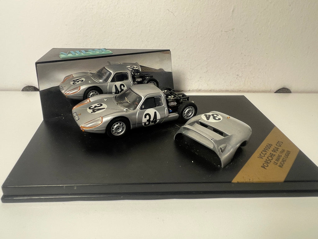 Porsche 904 GTS gris número 34 - 24 horas de Le Mans de 1964 - VITESSE referencia VCC99006 (caja rectangular)