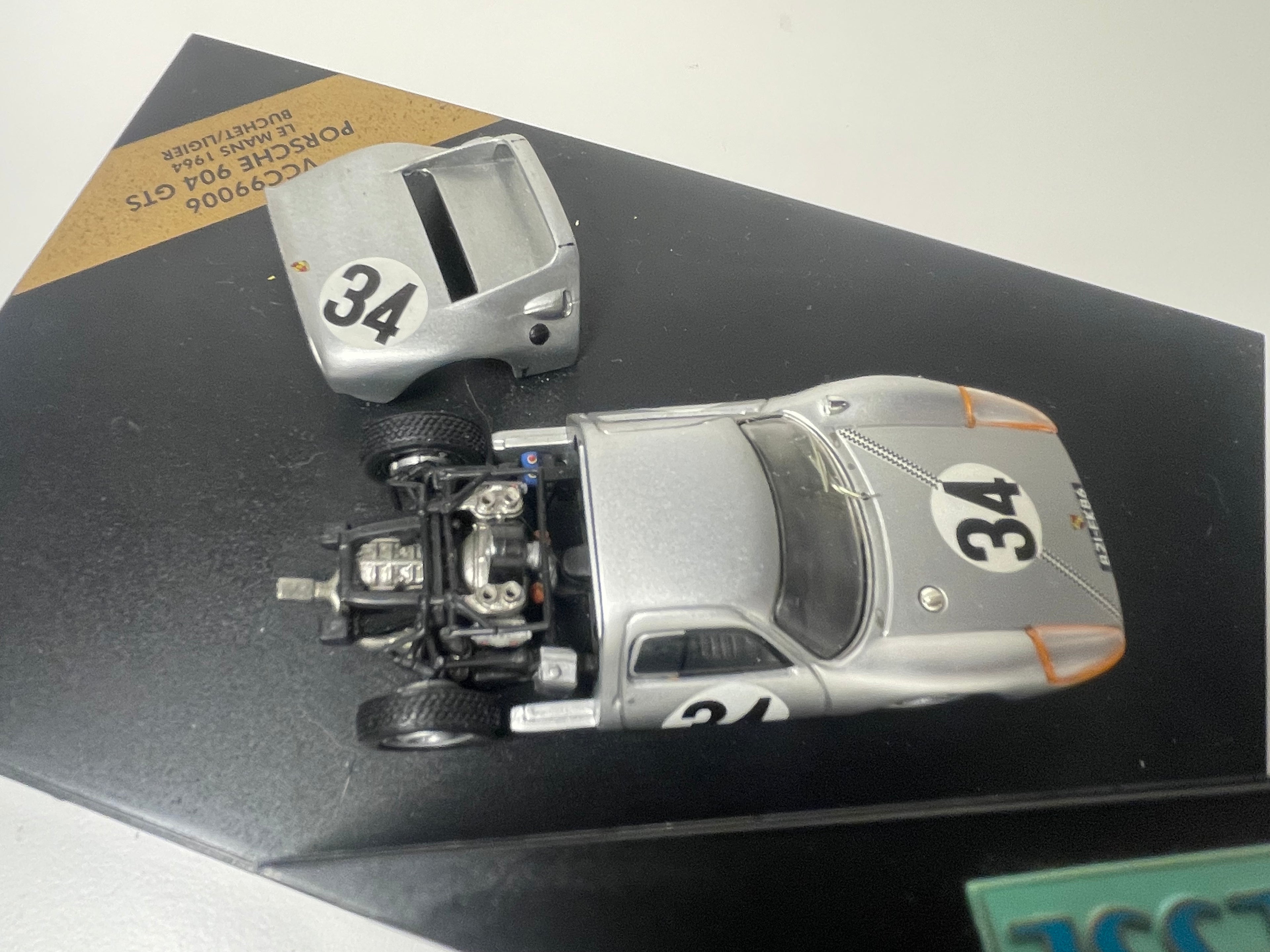 Porsche 904 GTS gris número 34 - 24 horas de Le Mans de 1964 - VITESSE referencia VCC99006 (caja rectangular)