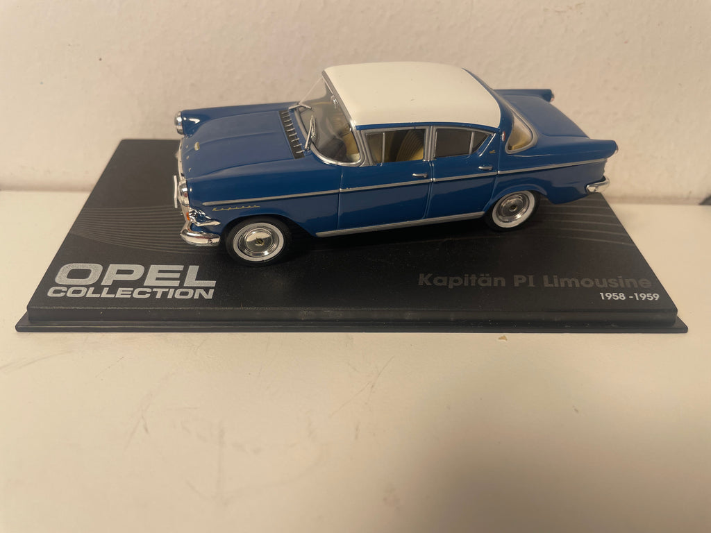 Opel Kapitän PI Limousine bleue et toit blanc - 1958-1959