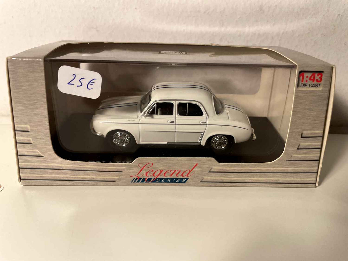 Renault Dauphine Gordini biała z niebieskimi paskami (LEGEND SERIES)